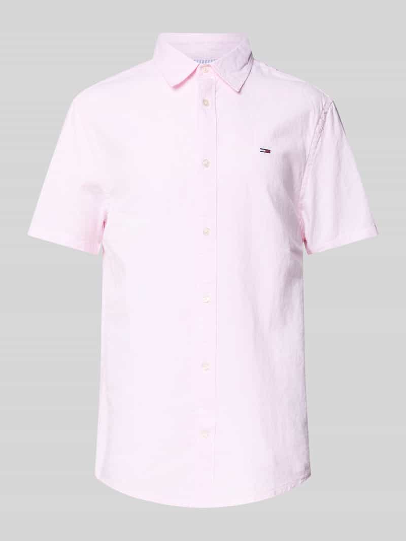 Koszula casualowa o kroju regular fit z mieszanki bawełny i lnu