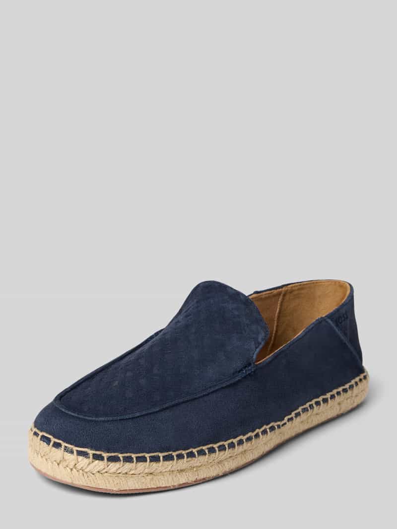 Mokasyny skórzane z fakturowanym wzorem model ‘Madeira’