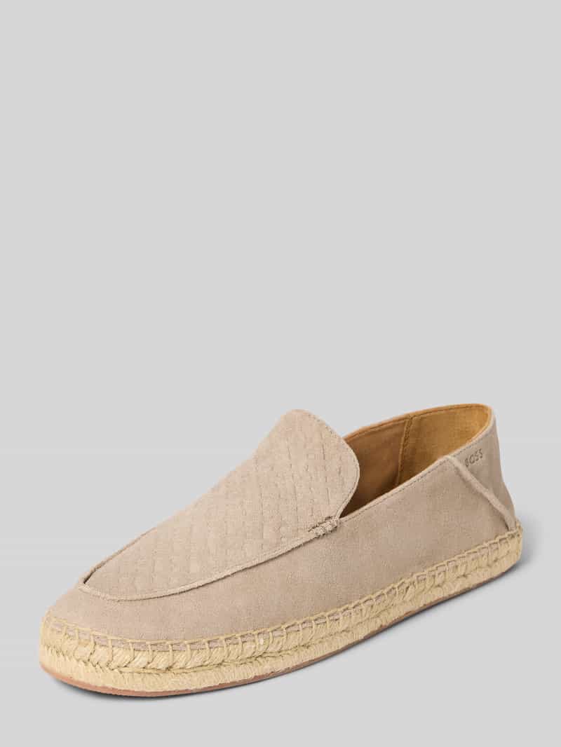 Mokasyny skórzane z fakturowanym wzorem model ‘Madeira’