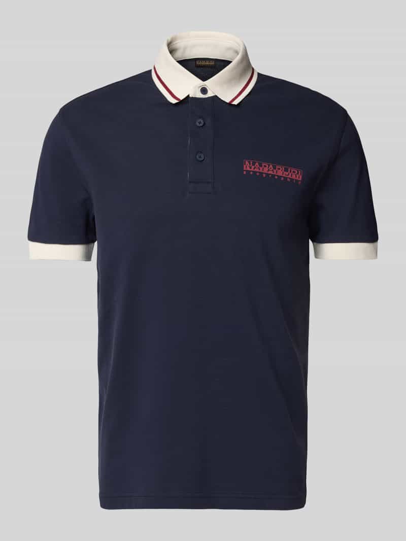 Koszulka polo o kroju slim fit z nadrukiem z logo