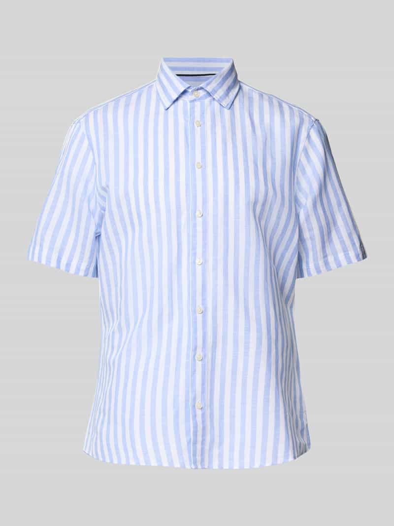 Koszula lniana o kroju casual fit z rękawem o dł. 1/2