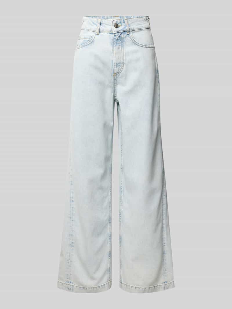 Jeansy z szeroką nogawką z mieszanki lyocellu i bawełny