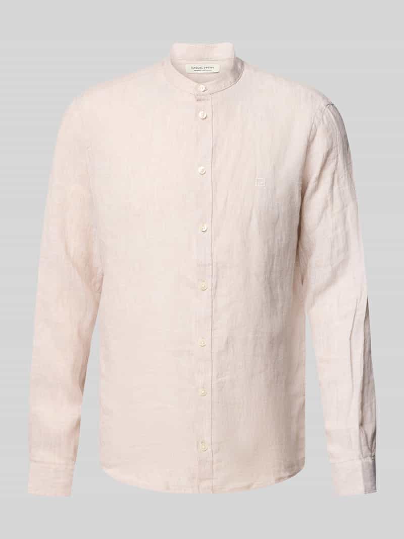 Koszula casualowa o kroju slim fit z lnu model ‘Anton’