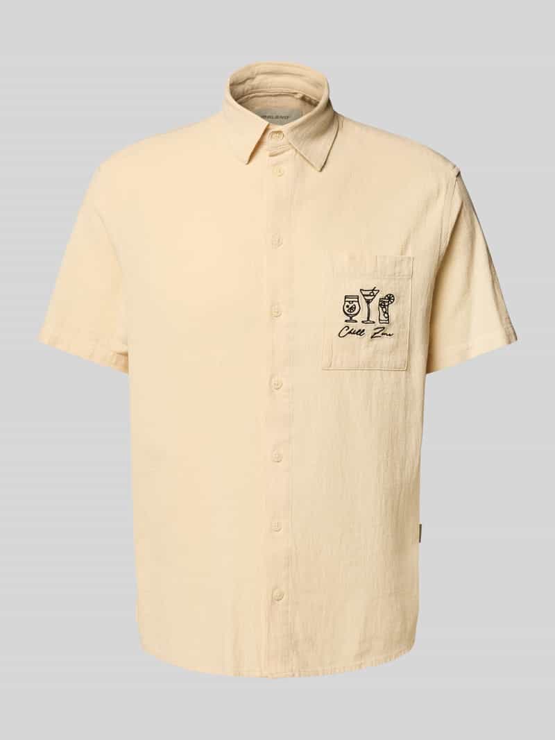 Koszula casualowa o kroju slim fit z wyhaftowanymi detalami model ‘APOLLO’