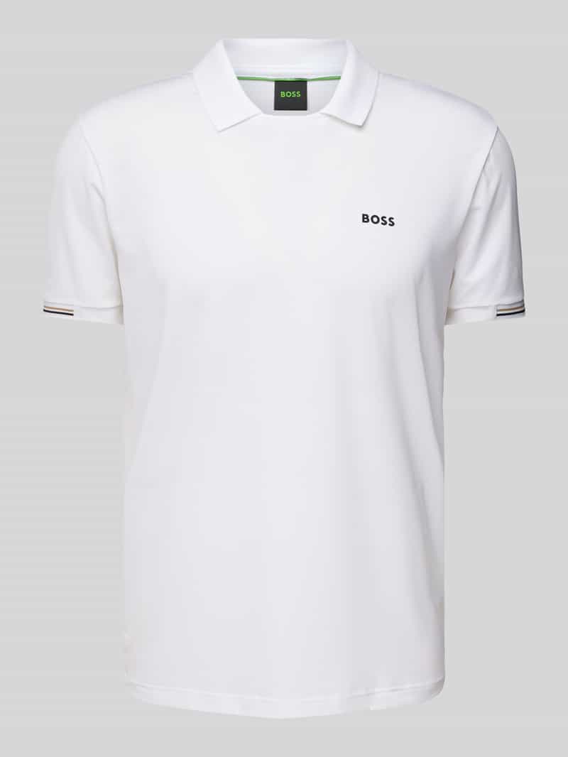 Koszulka polo o kroju slim fit z napisem z logo model ‘Palle Mesh’