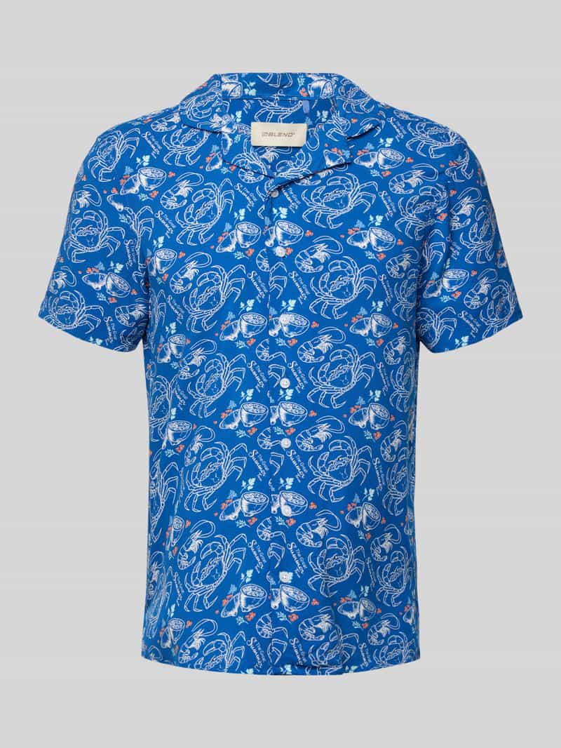 Koszula casualowa o kroju slim fit z kołnierzem z połami model ‘ASCOT’
