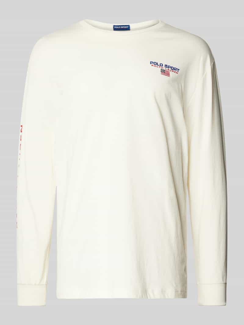 Bluzka z długim rękawem z wyhaftowanym logo