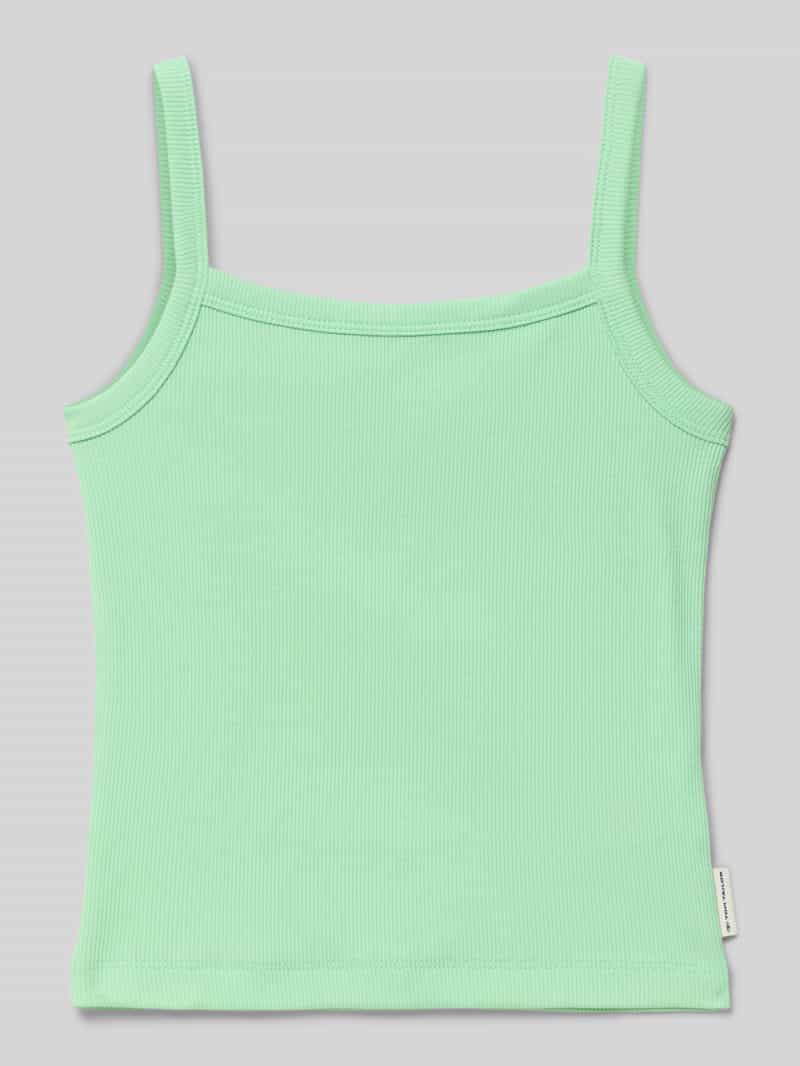 Top na ramiączkach o kroju slim fit z mieszanki bawełny