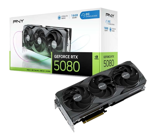 PNY GeForce RTX 5080 OC Triple Fan 16GB GDDR7 256bit DLSS 4 VCG508016TFXPB1