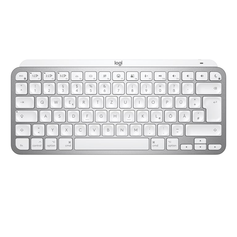 Logitech MX Keys Mini For Mac Minimalist Wireless Illuminated Keyboard klawiatura Bluetooth QWERTZ Niemiecki Szary 920-010519 920-010519