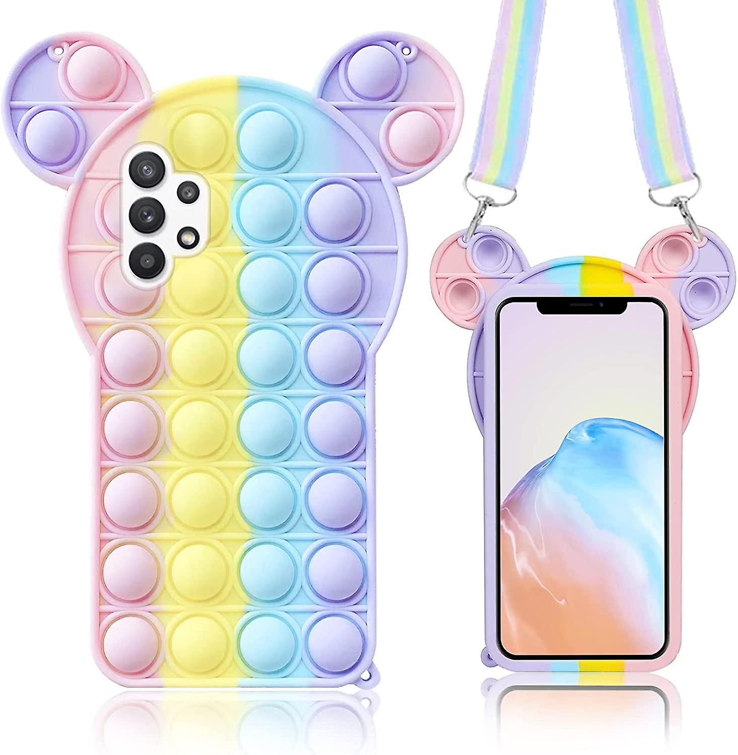 Heytea Modna zabawa dla etui Samsung Galaxy A32 5G, śliczne etui na telefon z kreskówek dla dziewczynek dzieci nastolatków, miękkie silikonowe etui...