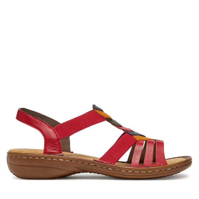 Sandały Rieker 60804-33 Czerwony