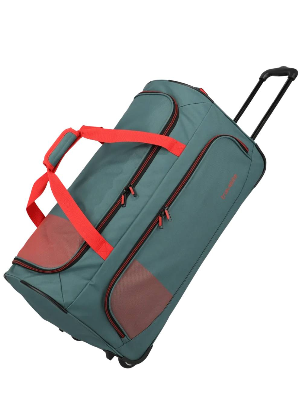 Torba podróżna na kółkach Travelite Basics L - green / orange