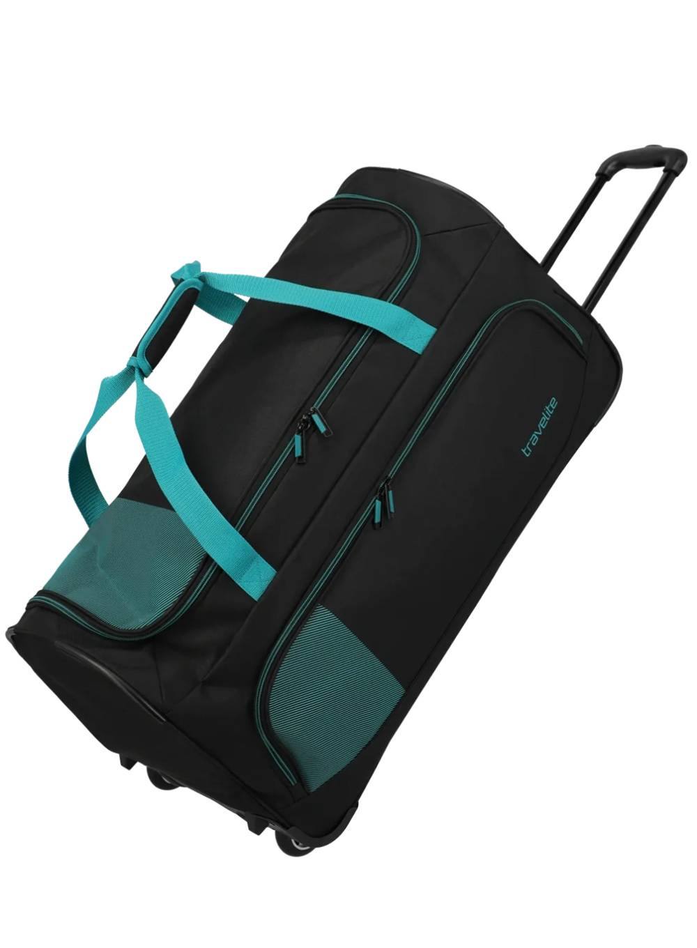 Torba podróżna na kółkach Travelite Basics Fresh - black / petrol