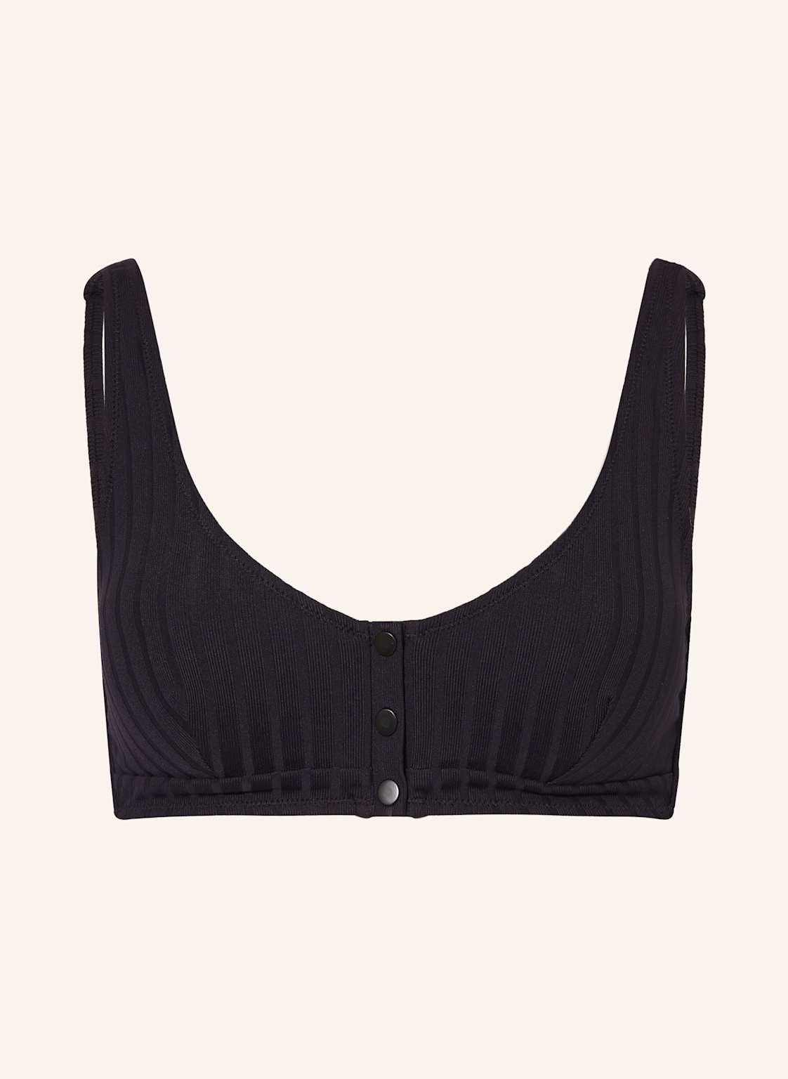 Watercult Góra Od Bikini Bustier Henley Rib schwarz