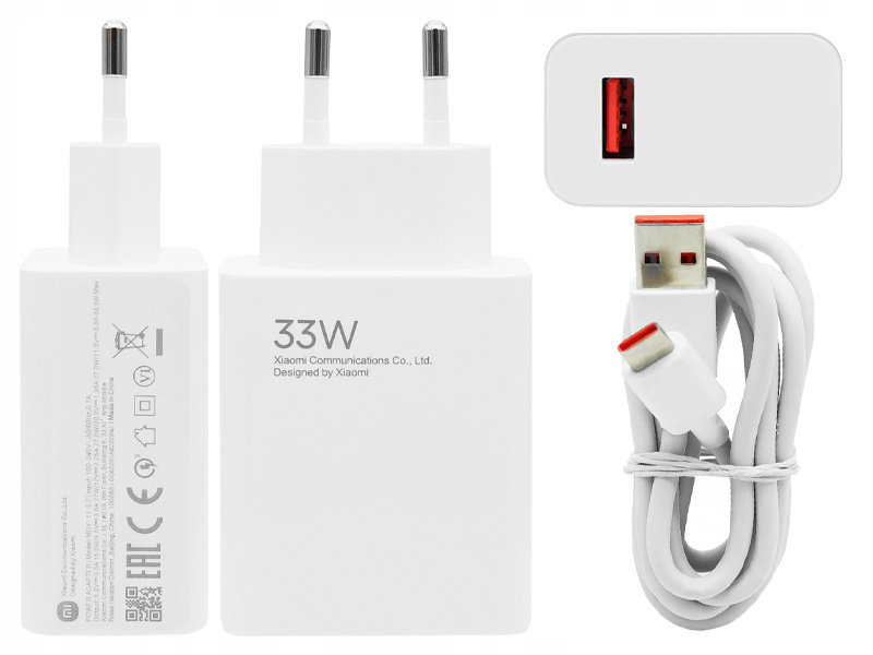 ORYGINALNA ŁADOWARKA SIECIOWA XIAOMI MDY-11-EZ 33W 6A TURBO + KABEL USB C
