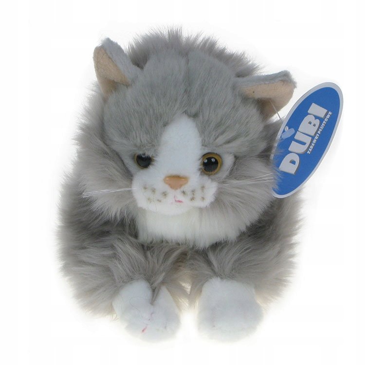 Pluszowe ZOO: Maskotka KOT KOTEK leżący szary 23cm (48822)