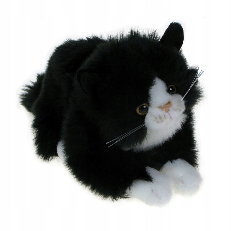 Pluszowe ZOO: Maskotka KOT KOTEK leżący czarny 23cm (48822)