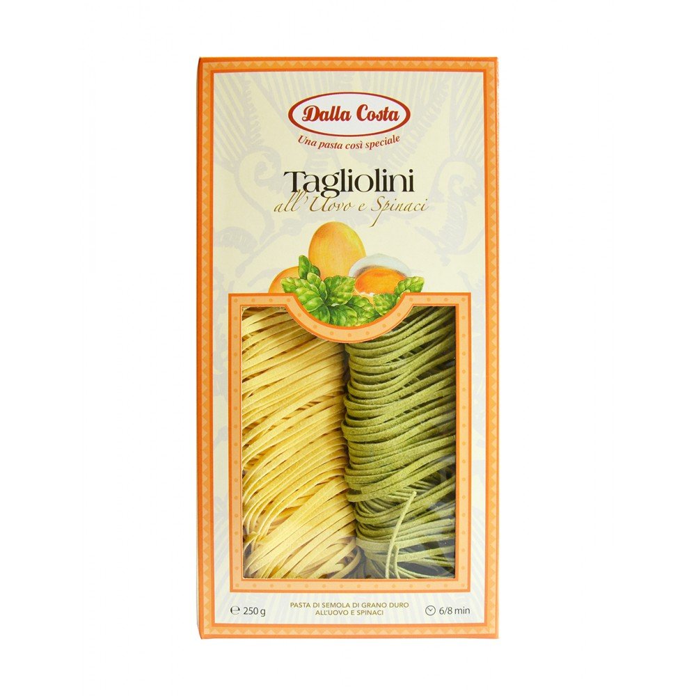 Makaron Tagliolini all Uovo e Spinaci 250g - Dalla Costa
