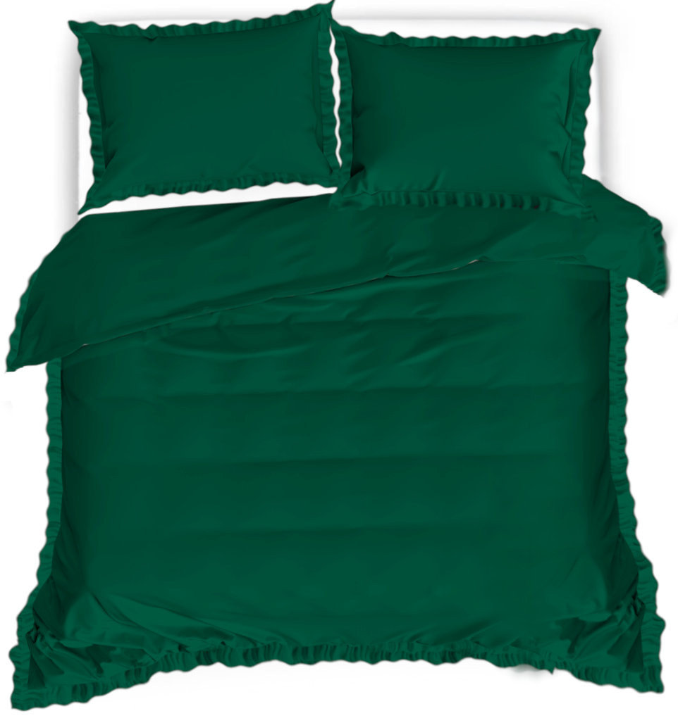 Pościel Z Falbaną 200X220 Zielona 2933