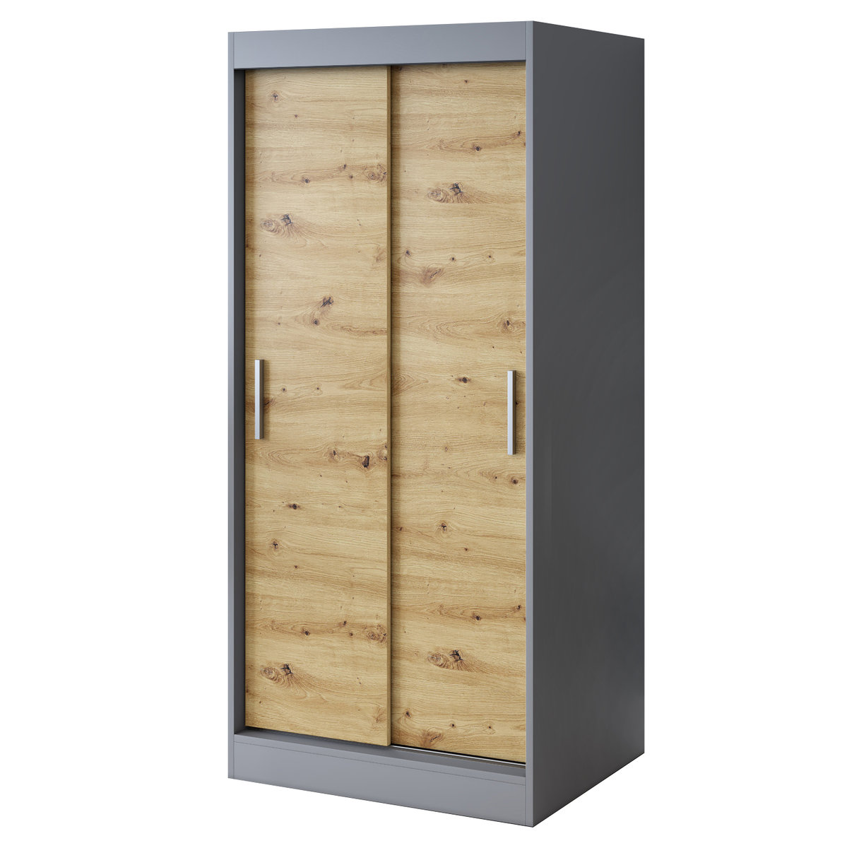 Szafa przesuwna 90x200 Gold , Antracyt mat / Dąb Artisan