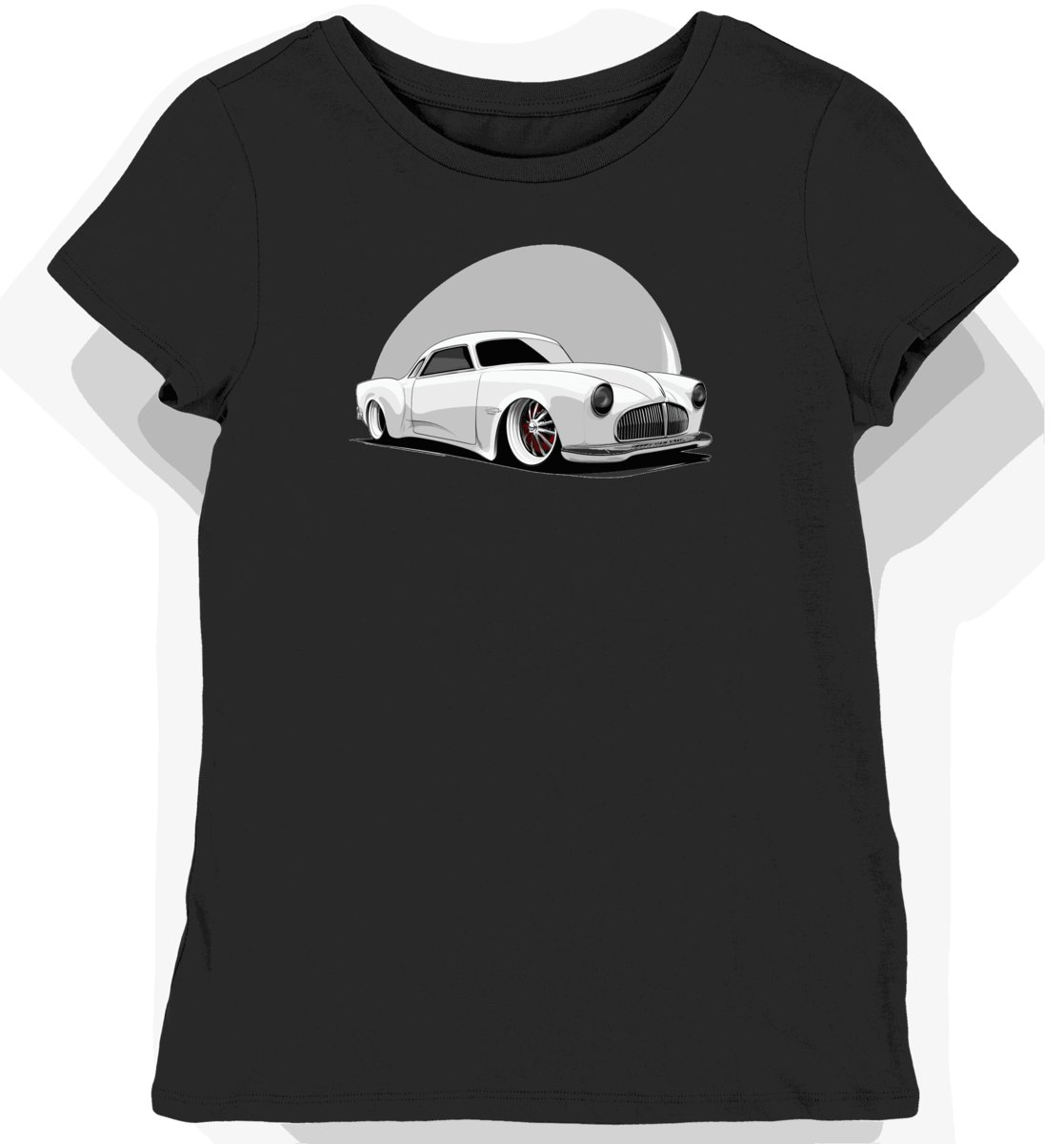 Koszulka damska czarna Retro Motoryzacja z Klasycznym Hawk XS