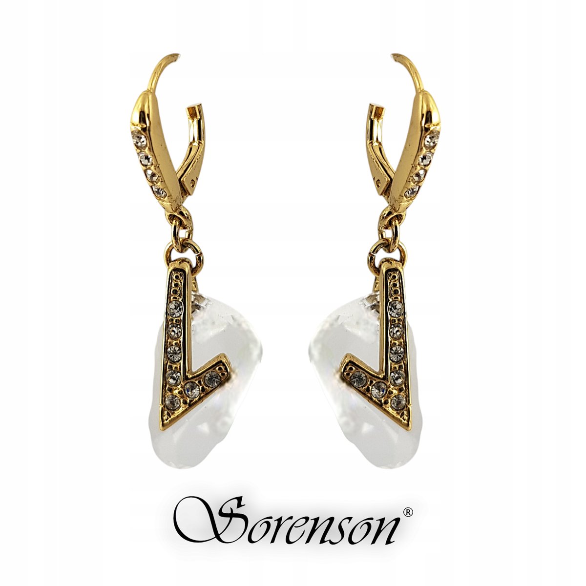 Sorenson Kryształy Swarovski Kolczyki wiszące Cyrkonie