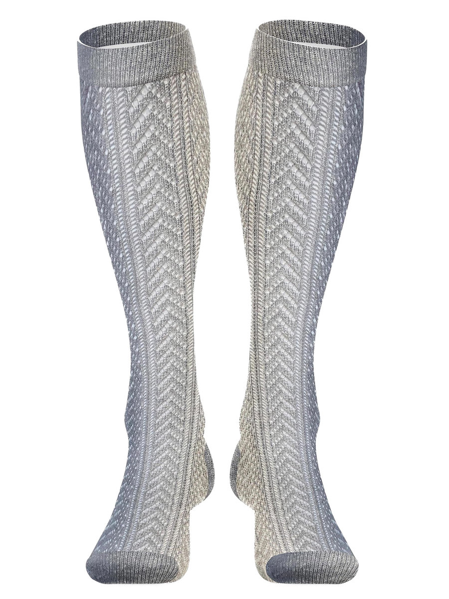 Podkolanówki Ażurowe Jodełka -37-41