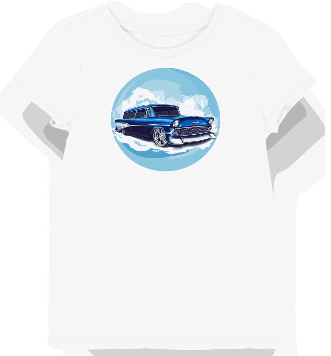 Koszulka damska biała z motywem klasycznego Chevroleta Nomad L