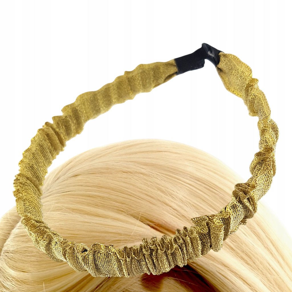 Opaska do włosów Materiałowa Brokatowa