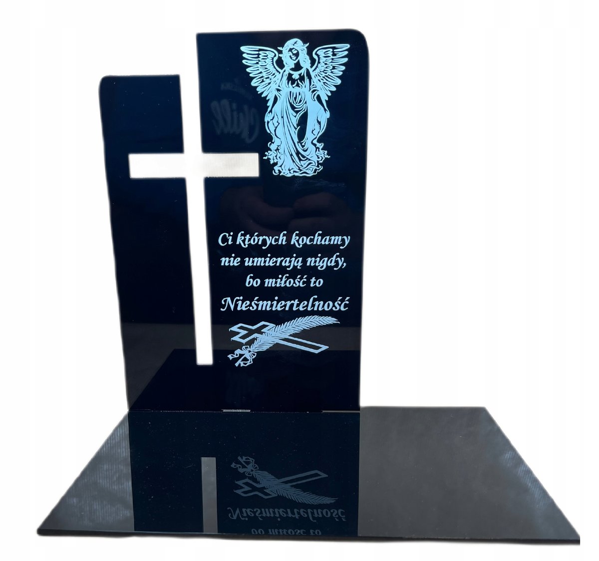 Duża Podstawka pod znicz personalizowana szkło akrylowe