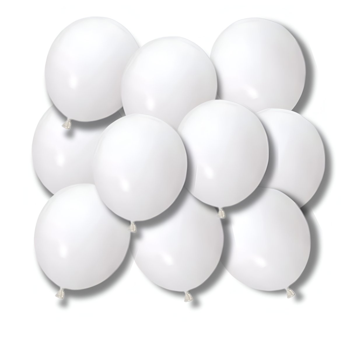 BALONY BIAŁE MATOWE NA URODZINY DEKORACJE ŚLUB KOMUNIA OZDOBY 27 CM 10 SZT