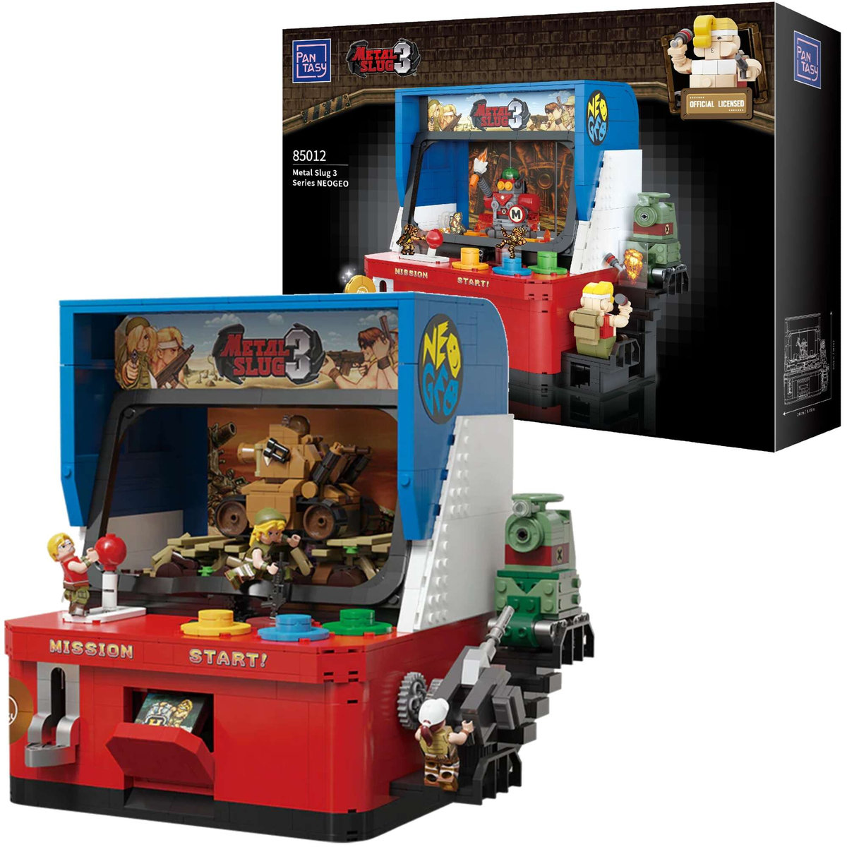 Klocki konstrukcyjne Pantasy Maszyna do gry arcade Metal Slug 3 Neogeo 1585 elementów