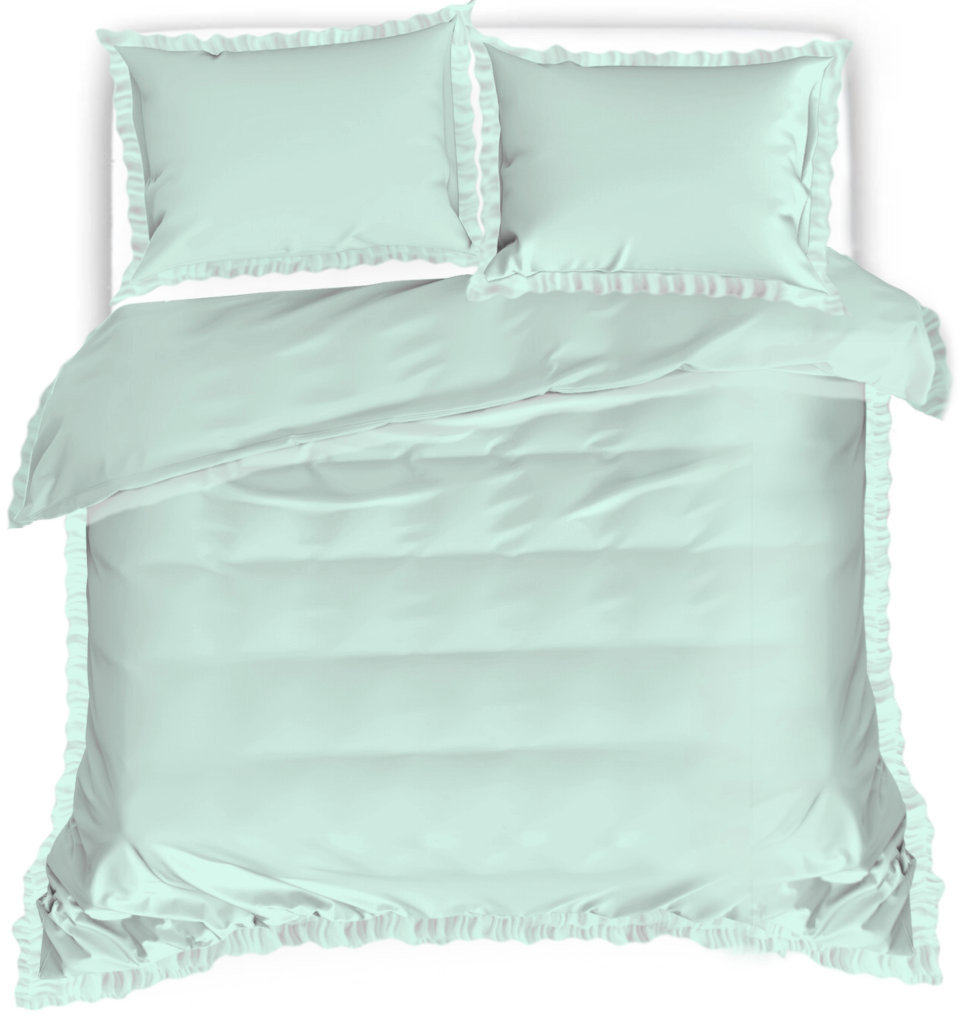 Pościel Z Falbaną 200X220 Miętowa 2938