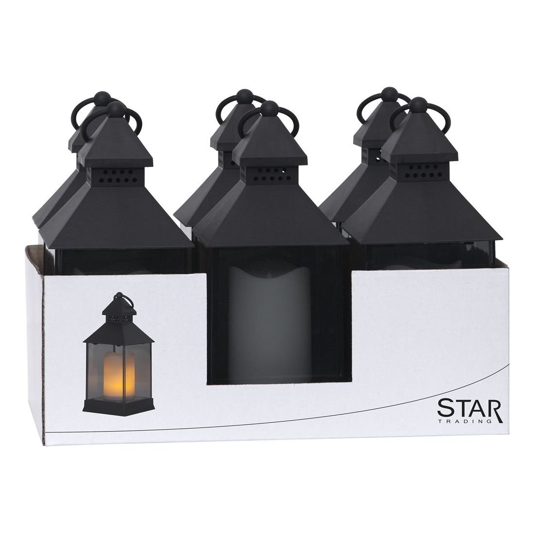 Zestaw 6x lampion LED FLAME ruchomy płomyk IP44