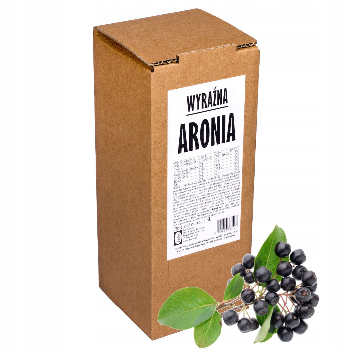 sok aronia aroniowy 100% sok z aronii 1,5L
