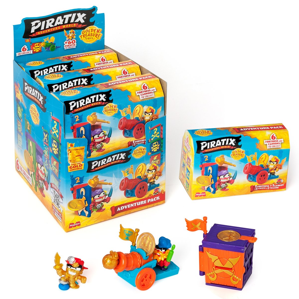 PIRATIX - GOLDEN TREASURE - ADVENTURE PACK 6 sztuk -armaty, fortece, skarby