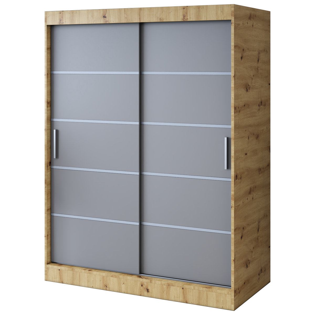 Szafa przesuwna 150x200 Nina , Dąb Artisan / Antracyt mat