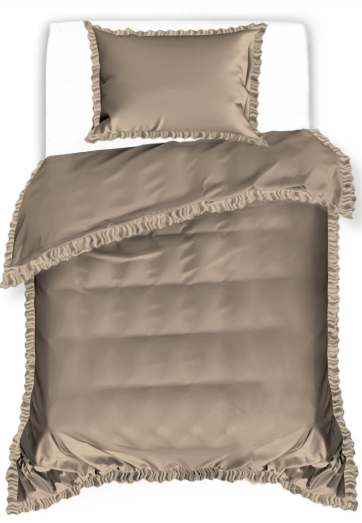 Pościel Z Falbaną 140X200 Cappuccino 2932