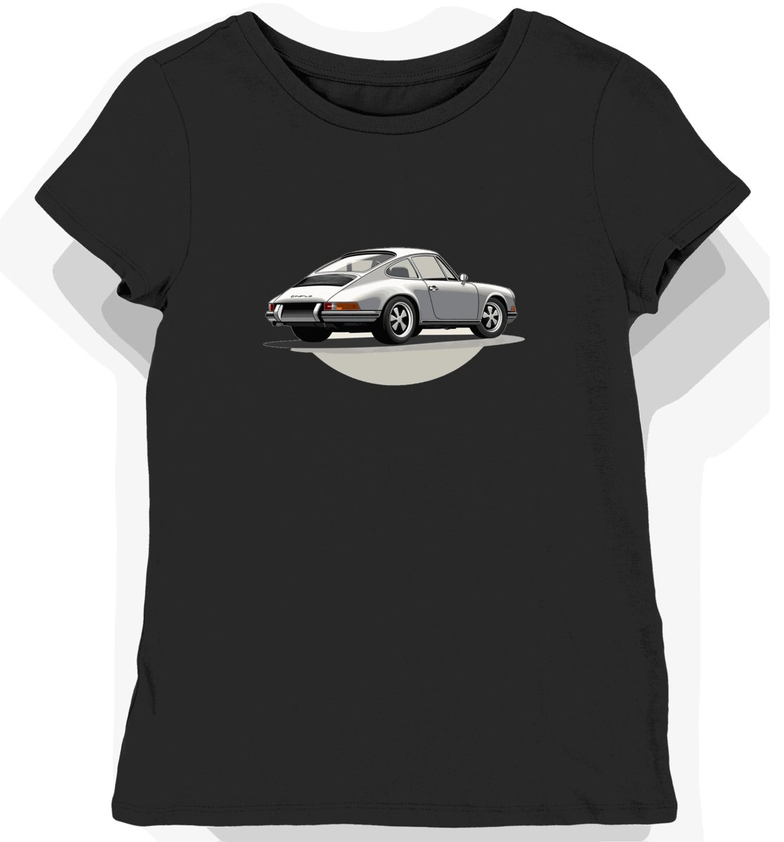 Koszulka damska czarna z klasycznym Porsche 911 1968 S