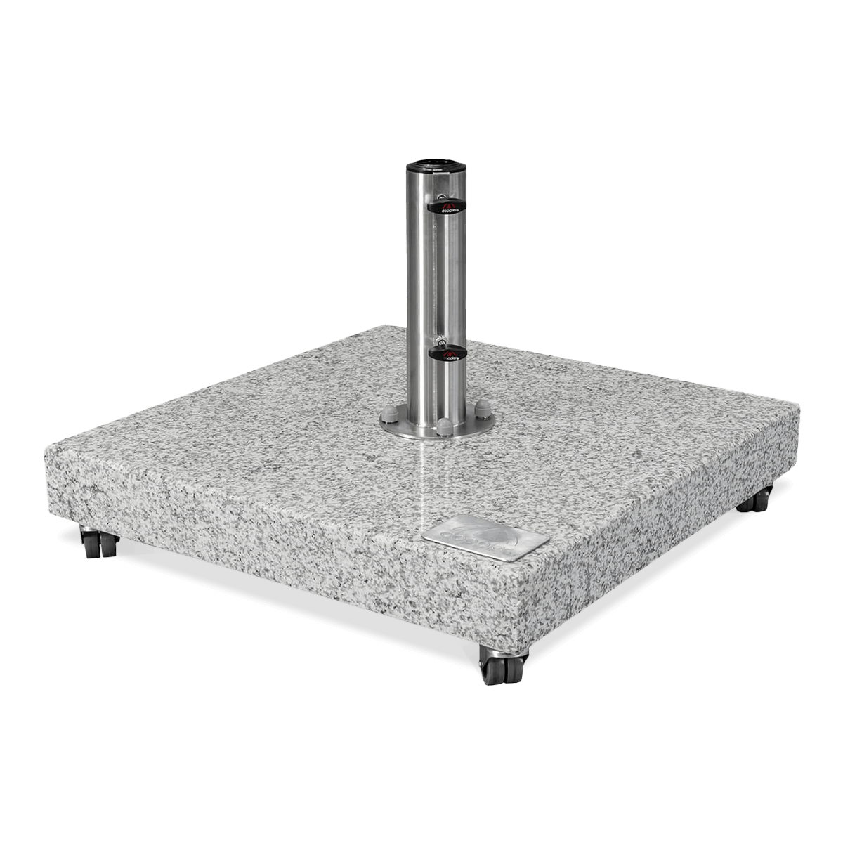 Mobilny stojak na parasole 140 kg - granitowy z kółkami