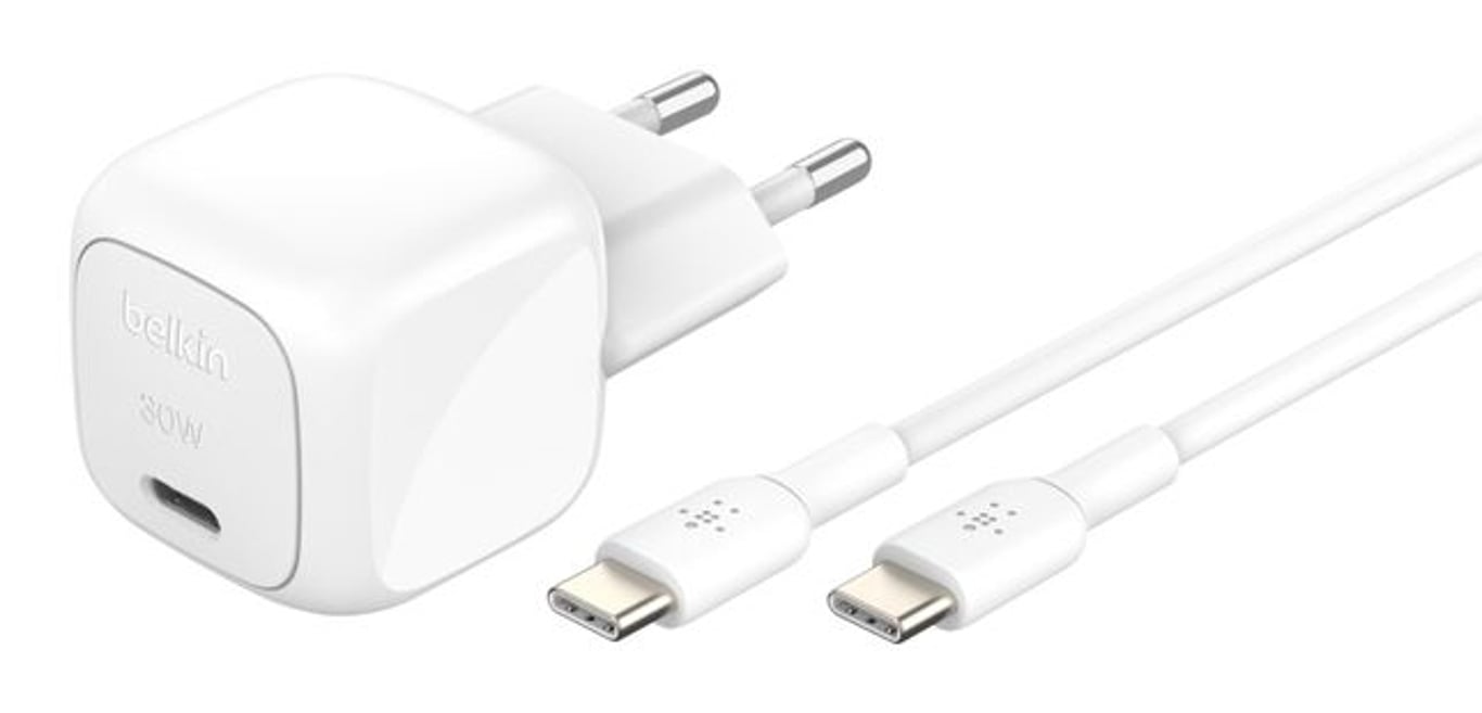 Belkin WCA008kq1MWH-B6 Laptop, Smartfon, Tablet Biały Prąd przemienny Szybkie ładowanie Wewnętrzna