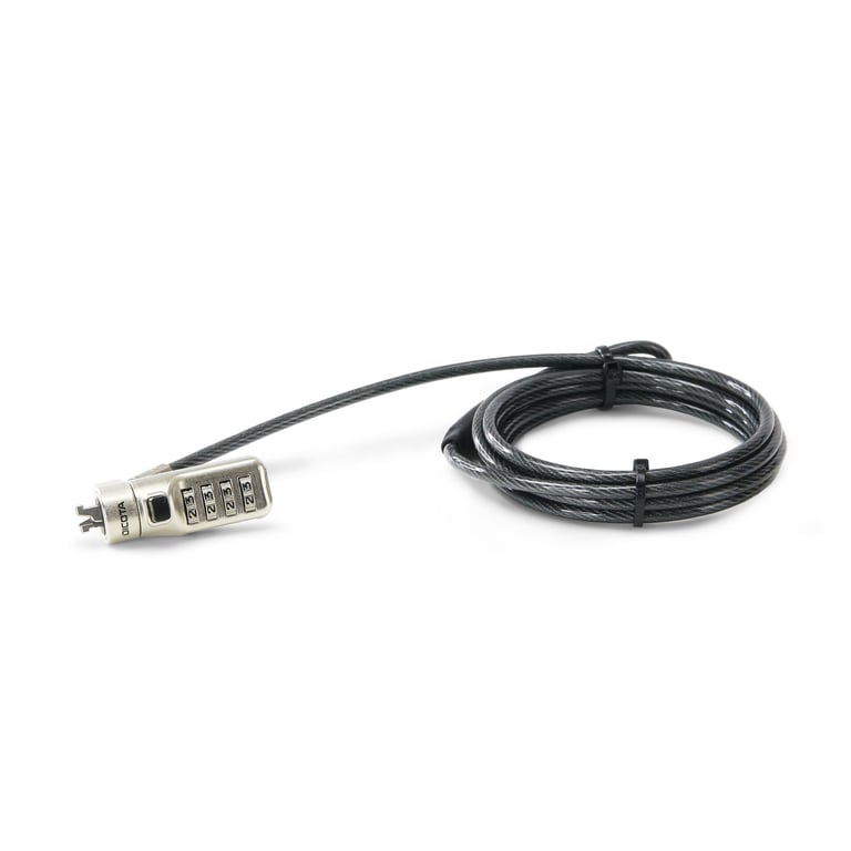 DICOTA D31933 zapięcie do kabli Antracyt 2 m