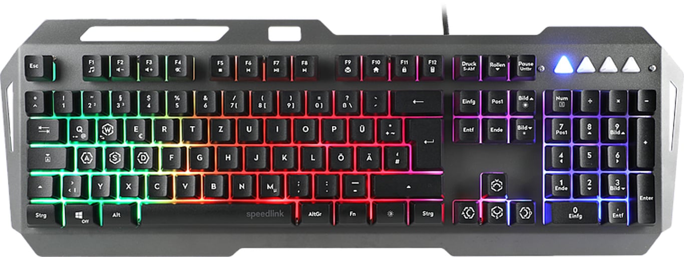 SPEEDLINK LUNERA klawiatura Gaming USB QWERTZ Niemiecki Czarny SL-670006-BK SL-670006-BK