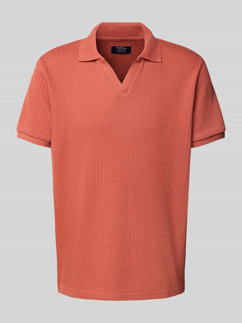 Koszulka polo o kroju regular fit z dekoltem w serek