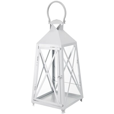 Lampion MY HOME White Decor 66556 Biały