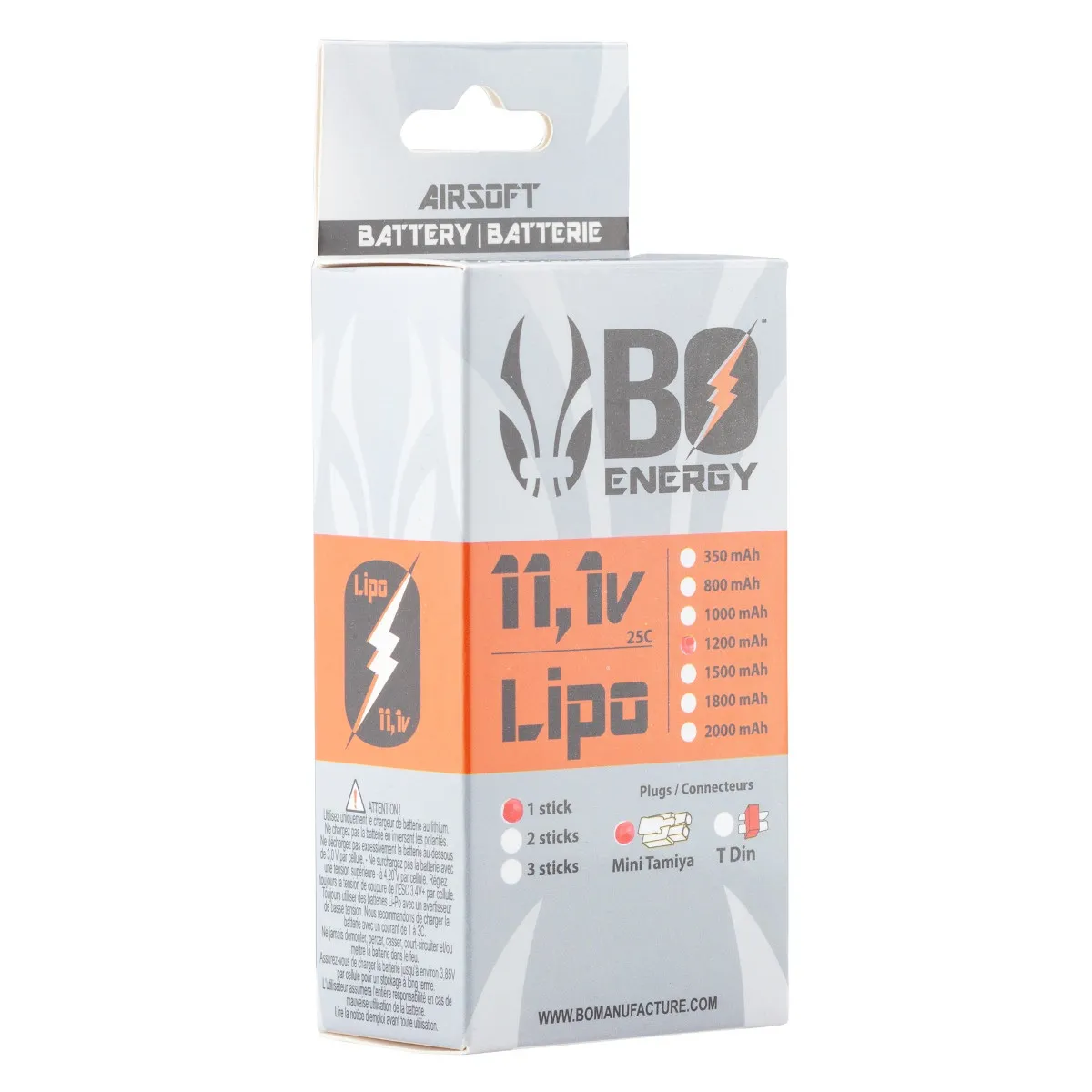 Akumulator Black Ops LiPo 11.1V 1200mah 25C 1 Stick Mini Tamyia