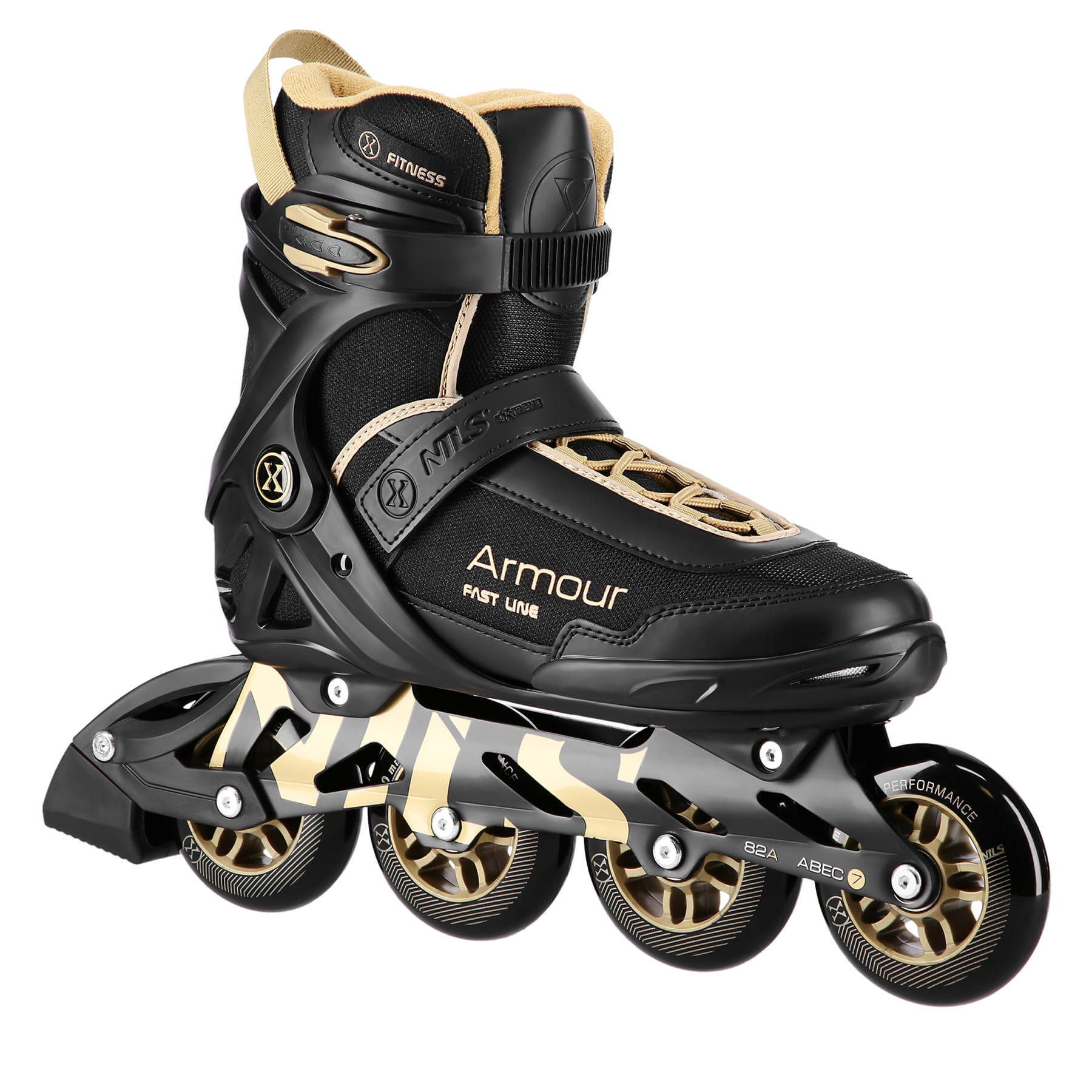 Łyżworolki NILS EXTREME Armour NA22151 ( 42) Czarno-złoty