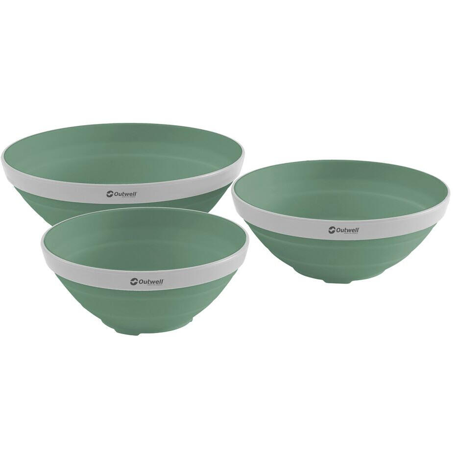 Zestaw 3 misek Outwell Collaps Bowl Set - shadow green