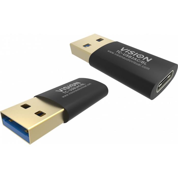 Vision TC-USB3AC/BL zmieniacz płci / kabli Czarny